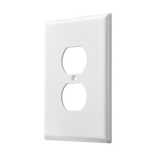 VEVOR Duplex Outlet Covers, 10 Pack 1-Gang Standard Size Wall Plates, Unbreakable and Impact-Resistant Polycarbonate Thermoplastic, Dual Receptacle Faceplate, for Light Receptacle Outlet Switch,White
