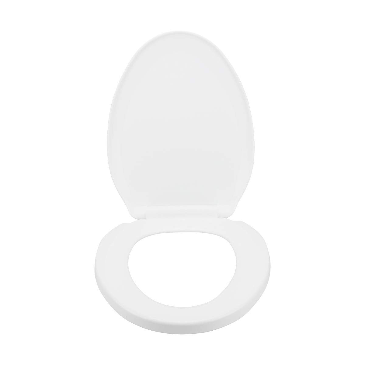 Renovators Supply Manufacturing White Plastic Soft Close Toilet Seat Elongated Slow Close Toilet Seat With Adjustable Mounting Hardware