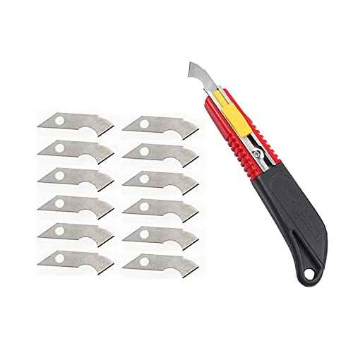 Hook Knife PVC Acrylic Board Plastic Plexiglass Hook Knife Cutting Tool with 10 Replacement Blades 161 X25X11mm