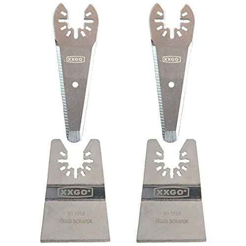 XXGO 4 Pcs Oscillating Multi Tool Scraper Blades for Scraping Cutting Removing Paint Caulk Adhesive Sealant XG4201