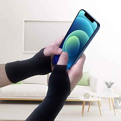 Thumb Arthritis Compression Gloves(1 Pair),Breathable Wrist Support Brace Fingerless Glove with Gel Hand Injury Pads,Comfortable Carpal Tunnel for Thumb Wrist Relieve Pain