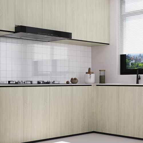 VaryPaper 15.7" x 78.7" Light Oak Wood Contact Paper Peel and Stick Countertops Wood Look Wallpaper Waterproof Removable Wood Grain Vinyl Wrap for Cabinets Furniture Self Adhesive Wood Laminate Sheets