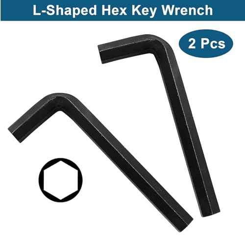 Biaungdo 2 Pcs Black 12mm Hex Key Wrench, Small Allen key Wrench, L Shaped Hexagon Hex Key Spanner Set Hexagon Head Replacement Repairing Tool for Repairing Bike, Furniture