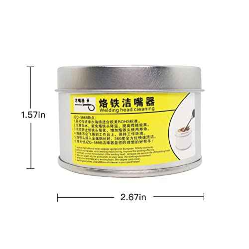 AOCEAN Soldering Iron Tip Cleaner Solder Tip Cleaning Wire Soft Coiled Coppered Wire Stainless Steel Tip Cleaner Kit