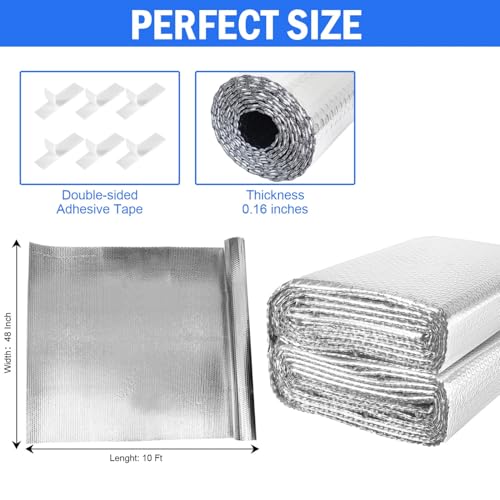 YoleShy 48in x 10ft Reflective Bubble Window Insulation for Cold & Hot Weather