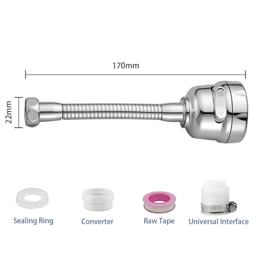 TXYGZ Type2 Kitchen Faucet Sprayer Attachment 360° Rotatable Nozzle, Anti-Splash, 3 Modes