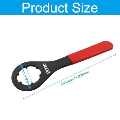 O-Type Wrench Spanner for ER32 Collet Chuck Clamping Nut with Red Non-slip Handle