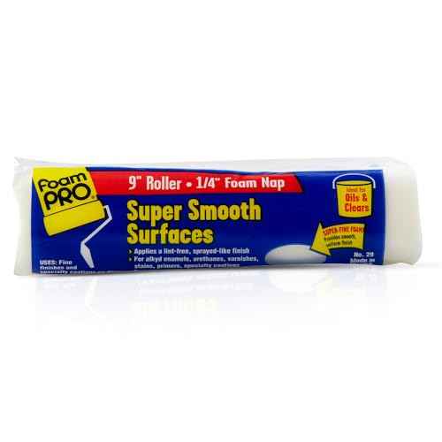 FoamPRO 29 Foam Paint Roller, 9" x 1/4" - Smooth Surface Foam Roller for Doors, Cabinets, & Metal - High Density Foam for Oil & Water-Based Paints - Streak-Free, Lint-Free Results - 1 Piece