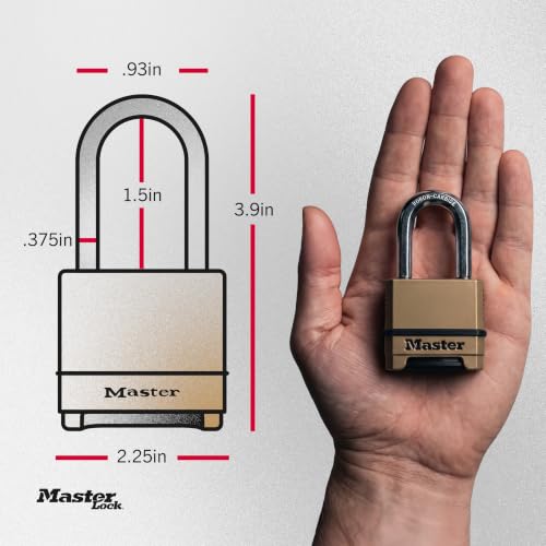 Master Lock Heavy Duty Weatherproof Combination Padlock 1 Pack 2x3.87 inches