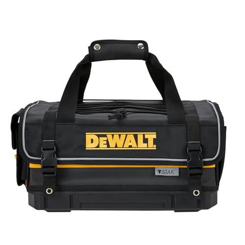 DEWALT TSTAK Tool Bag 16-Inch Durable Tote with Organizer & Hard Bottom - One Size