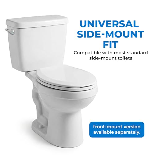 Qualihome Chrome Finish Side Mount Toilet Handle Replacement Kit - Universal, Modern Bathroom Decor