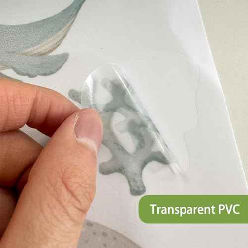 48 PCS Ocean Wall Decals Peel and Stick, Under The Sea Animal Themed Wall Stickers for Kids Room, Whales