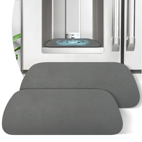 LOPNUR 2 Pack Refrigerator Drip Tray Catcher, Large 9" x 3.1" Trapezoid, Gray (Trapezoid - 9x3.1")