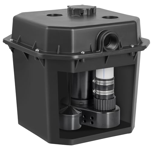 VEVOR 1/3 HP Utility Sink Pump Kit, 2900 GPH Automatic Drain System, 25 ft Head