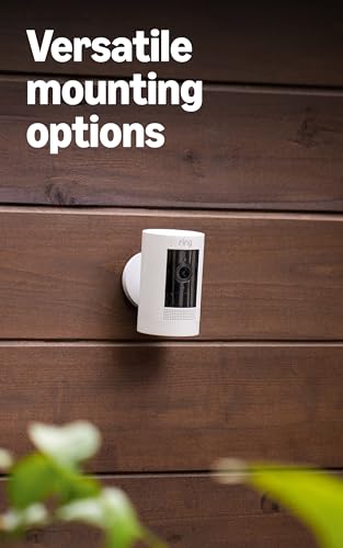 Ring Outdoor Stick Up Cam Battery - Weather-Resistant HD Security Camera with Live View, Color Night Vision, Two-Way Audio, Motion Alerts, Works with Alexa - 1 Camera