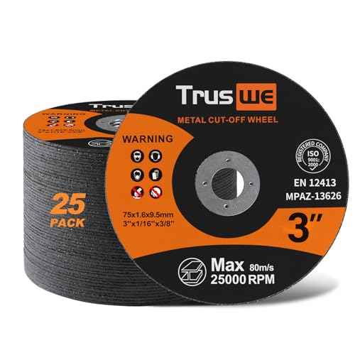 3 Inch Cut Off Wheels - 25 Pack Metal and Stainless Steel Cutting Wheel for Angle Grinder Ultra Thin Cut-Off Wheel Cutting Disc - 3¡± x 1/16¡± x 3/8¡±