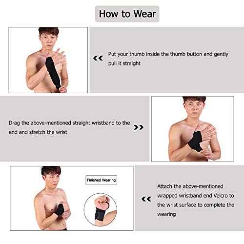 Wrist Brace for Ganglion Cyst, Arthritis, Carpal Tunnel, Breathable Sport/Fitness Wrist Support, for Left and Right Hand Man and Woman(Black)