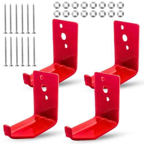 Fire Extinguisher Mount ,Universal Fire Extinguisher Bracket Compatible with Refillable, Water, Dry Powder or CO2 Fire Extinguishers - Suitable for 10-40lbs Fire Extinguishers (4 Brackets)