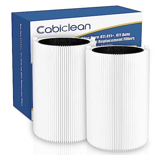 2 Pack Blue Pure Replacement Filter for Blueair 411 Auto/411/411+ - Cabiclean
