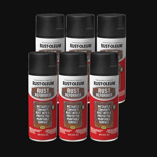 Rust-Oleum Stops Rust Reformer Black Spray Paint - 6 Pack for Metal Rust Conversion