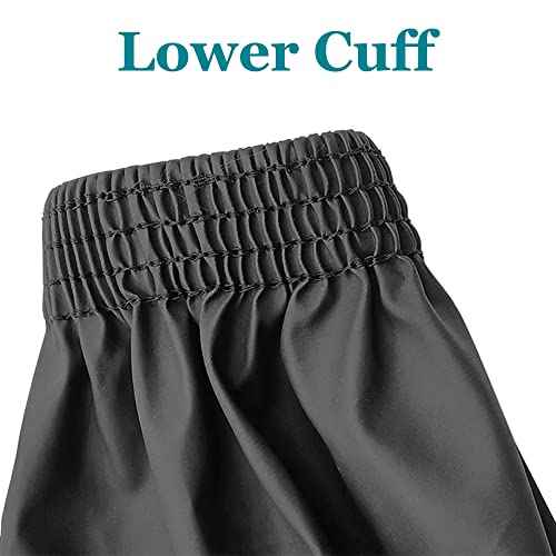 Yzurbu Arm Sleeves Covers, PU Oversleeves Protector for Arm with Elastic Cuffs, Waterproof, Oilproof, Acid Resistant