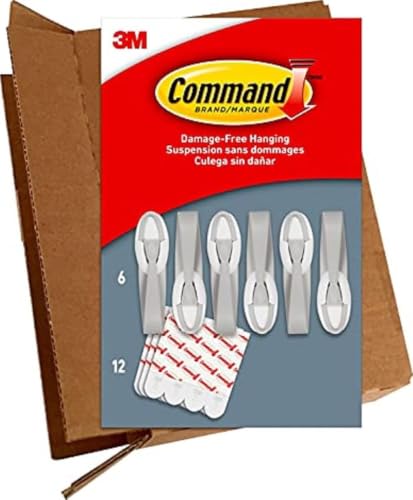 Command Cord Bundlers - Damage-Free Cable Organizer, 6 Gray Bundlers with Strips