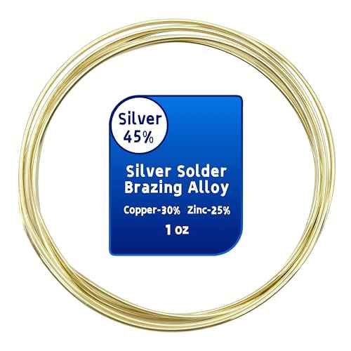 Silver Solder Brazing Alloy, 45%, 1/16 in Thick, 1.1 oz, for Jewelry Repair/Copper Tubing/Stainless Steel (45%)