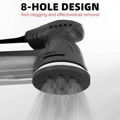 4 Pcs 5 Inch Foam Sponge Sanding Pads 8 Hole Hook and Loop Interface Pads for Random Orbital Sander