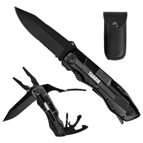 Gift for Dad/Men/Kids, Multitool Pocket Knife with Switch Blades, Can Opener, Wire Cutter, Plier Screwdrivers, Fishing Knife for Camping Hunting
