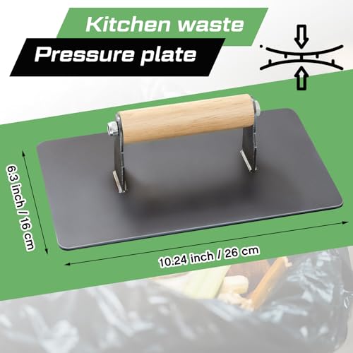 Manual Trash Compactor Tool for Kitchen & Outdoor Waste Reduction