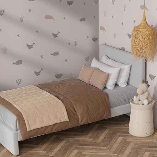 48 PCS Ocean Wall Decals Peel and Stick, Under The Sea Animal Themed Wall Stickers for Kids Room, Whales
