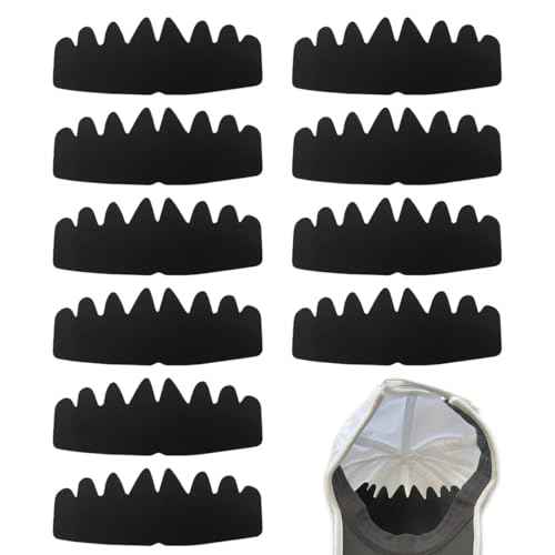10Pcs Black Baseball Caps Inserts Shapers Flexible Hat Liner£¬Reusable Felt Shapers Hat Sweat Liner for Snapback Caps (Eight Corners)