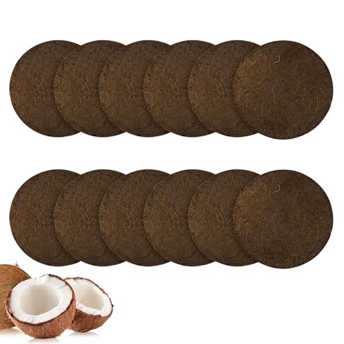 ENLOY 7.25-Inch Biodegradable Natural Filter for Kitchen Compost Bin 12 Pack (Biodegradable)