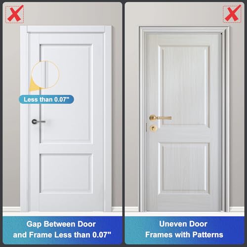 AceMining White Door Reinforcement Lock - Childproof Home Security, Heavy Duty