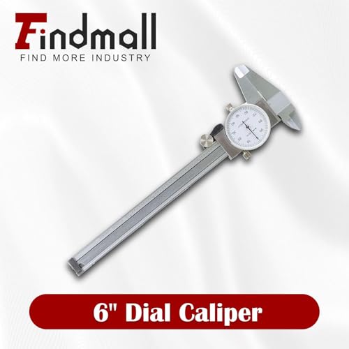 findmall 6" Dial Caliper 0.001 Measuring Tool 4-Way Measurement