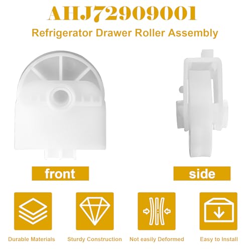 2 Pcs AHJ72909001 Refrigerator Freezer Drawer Rollers for LG Kenmore – Roller Assembly