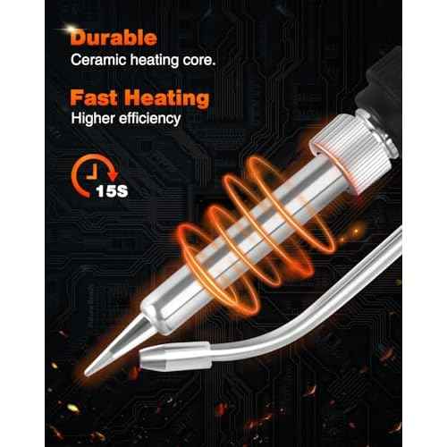 Soldering Iron Kit, NEWACALOX Soldering Gun Automatic Hand-held Solder gun Iron Kit Welding Tool, Desoldering Pump, Tweezers for Circuit Board, Home DIY, Electronic Repair