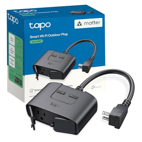 Tapo P400M Outdoor Smart Plug 2-Socket, Weatherproof & Matter Compatible