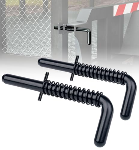 Heavy Duty Steel Trailer Gate Spring Latch Pin Repair Kit - Anti Rust Black 819T
