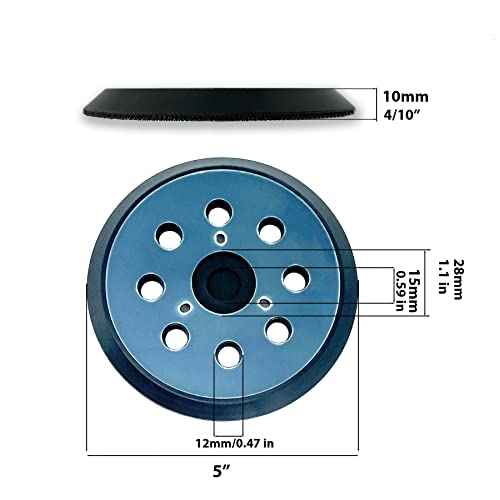 2 PCS Replacement Sander Pad for dewalt/Makita, 5 Inch Orbital Sander Replacement pad Compatible with Dewalt DW423, D26451 D26453 DW4388 and for Makita BO5010, BO5030K, BO5031K, BO5041K