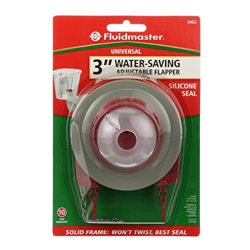 Fluidmaster 5403 Universal 3-Inch Toilet Flapper - Water Saving & Adjustable