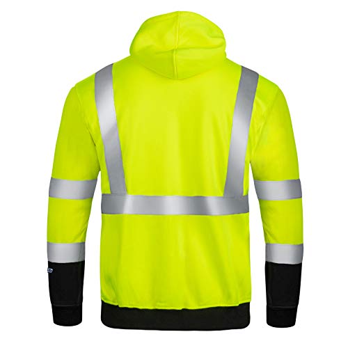JORESTECH High Visibility Hoodie Full Zipper 100% Polyester ANSI