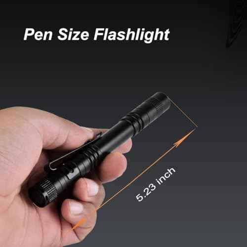 Pen Flashlight,2PCS Led Pen Light Flashlights with Clip,Mini Pocket Flashlight Small Penlight Inspection Flashlight