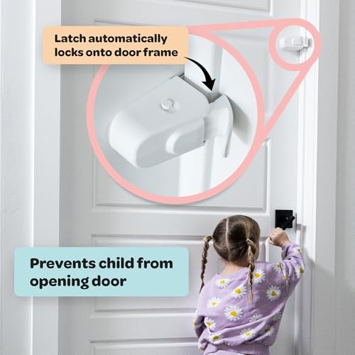 SnapPower HugLock Childproof Door Lock for Interior Doors 1 3/8"/2.0 - 2 Pack