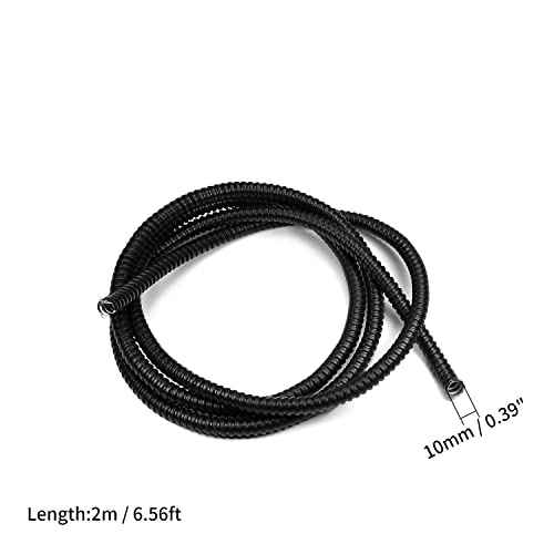 Fielect Flexible Metal Conduit ¥Õ10 Corrugated Tubing Wire Conduit Pipe Tubes Wire Loom Tubing Steel Conduit Flexible Cover,2 Meter