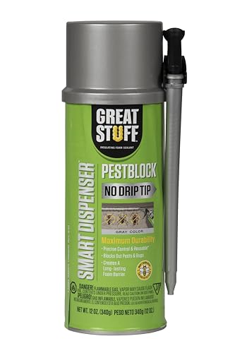 Great Stuff Pestblock Foam Sealant with Smart Dispenser 12oz, Gray