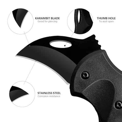 2 Pack Pocket Knife, EDC knife for Men & Women - 1.34 Inch blade, Mini Folding Cool Gadgets for Everyday Carry Folding Knife,self defense keychain .Stocking Stuffers Gifts for Him Men Husband (2 Black)