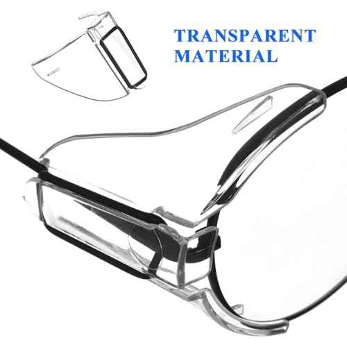 Clip On Safety Side Shields for Glasses (2 Pairs) - Universal Fit Eyeglass Protectors, Flexible & Comfortable Eye Protection for Small to Large Frames (Wire & Plastic)