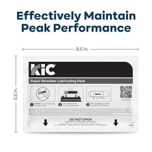 KICTeam - Paper Shredder Lubricating Packs, Synthetic Lubricating Formula Sheets (12 Pack) for Strip-Cut, Cross-Cut & Micro-Cut Paper Shredder Machines - Made in USA