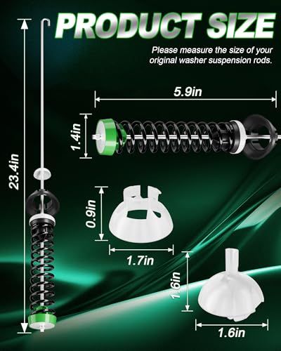 Washer Suspension Rod Kit W11130362 for Whirlpool Maytag Kenmore – Heavy-Duty RS Quieting